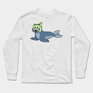 Seal Swimming Snorkel Long Sleeve T-Shirt